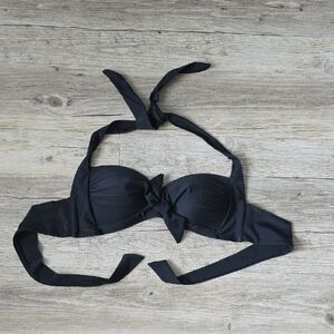 Elegant Black Halter Bikini Top